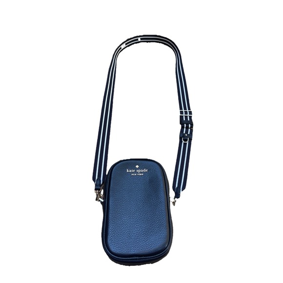 Kate Spade iPhone Crossbody Black Striped Strap Handbag - Picture 3 of 6